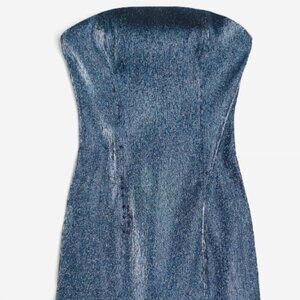 H&M Sparkly Blue Mini Dress